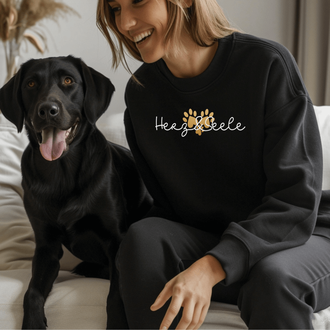 Bio-Sweatshirts mit Hund und Hundemotiven für Damen