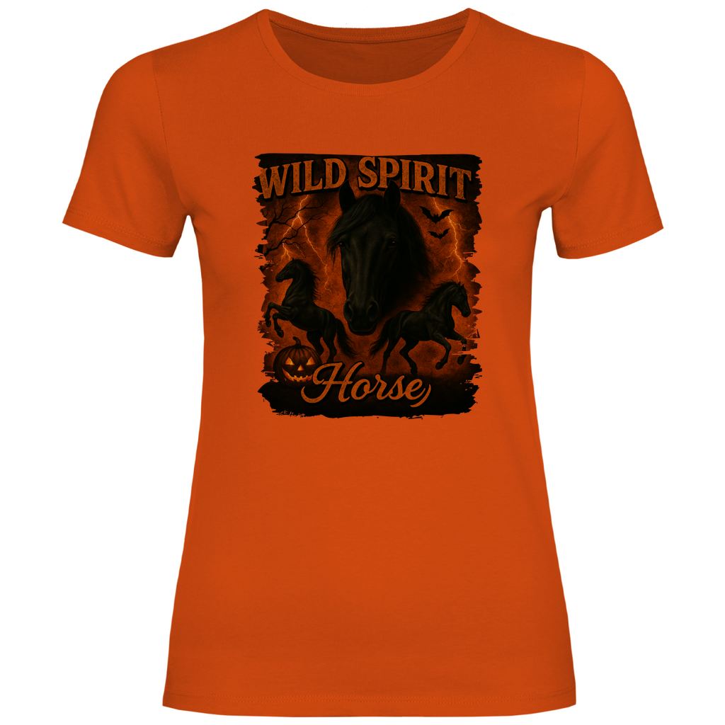 Black & Fire Horse - T-Shirt für Damen