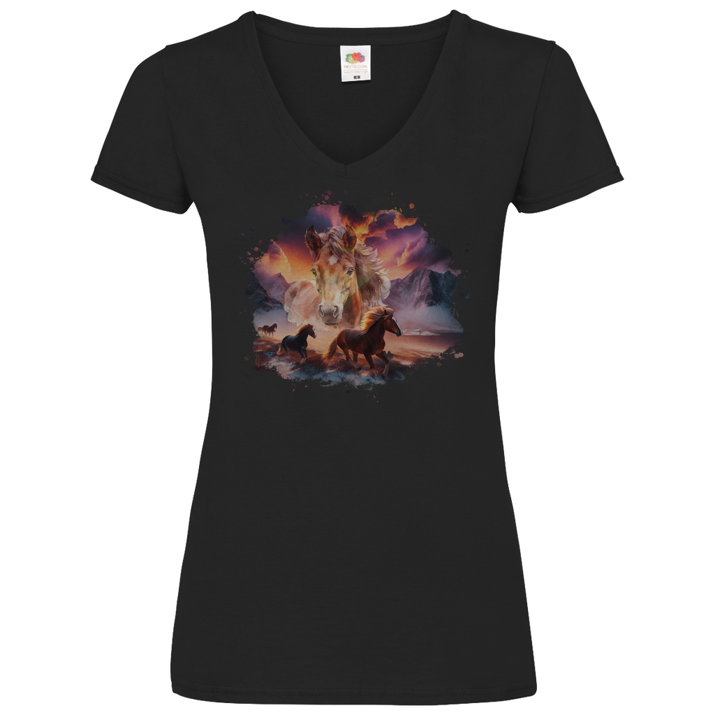 Magie der Pferde - V-Shirt für Damen