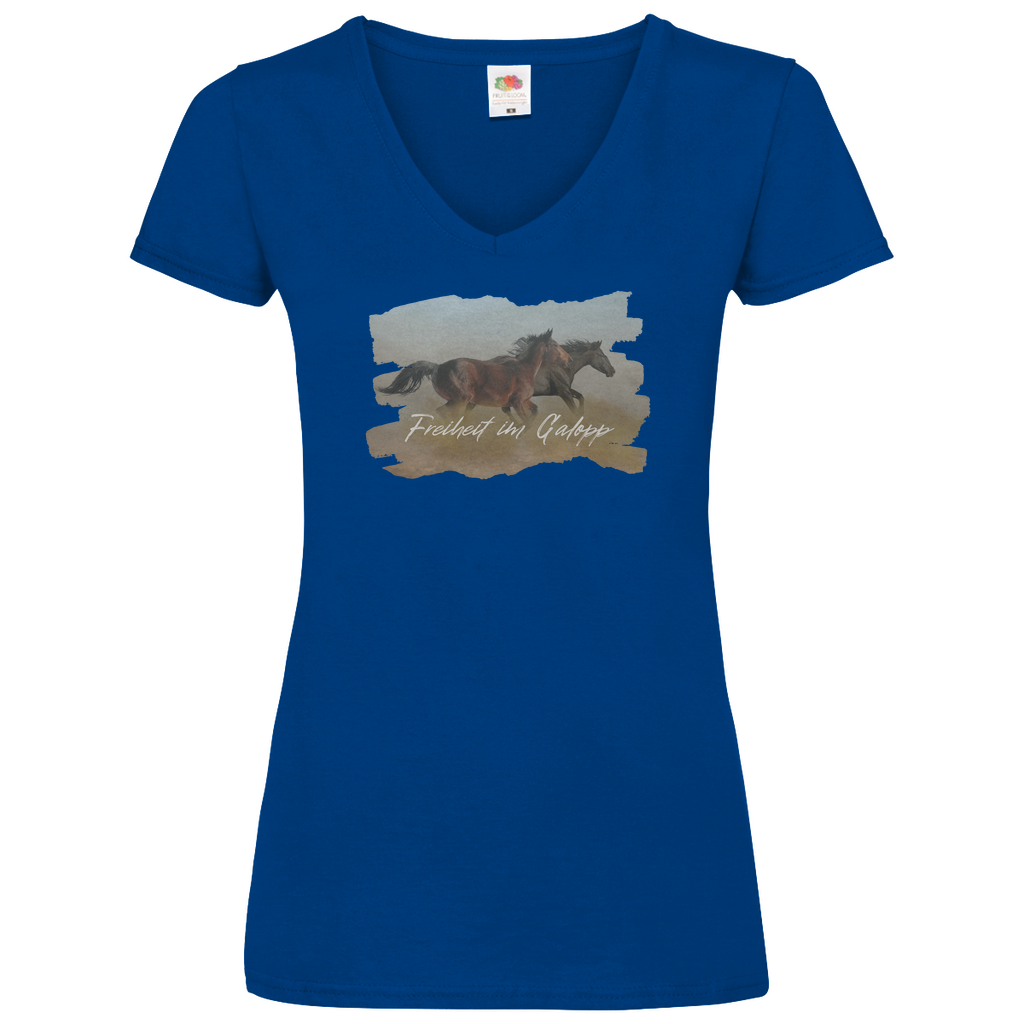 Freiheit im Galopp - V-Shirt für Damen