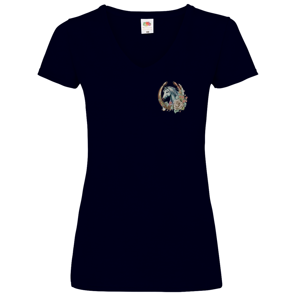 Leidenschaft für Pferde - V-Shirt für Damen