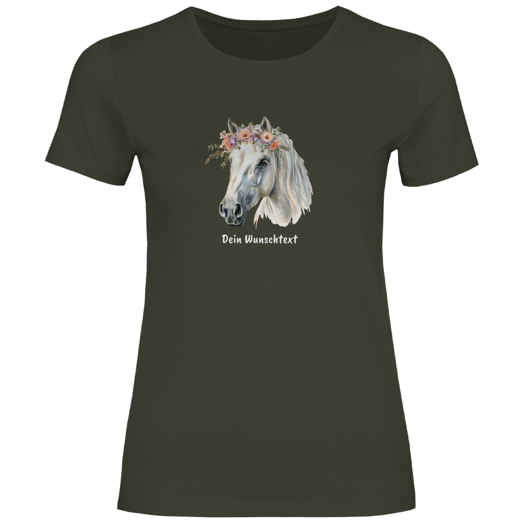 Pferdestolz - T-Shirt für Damen- Dein Wunschtext