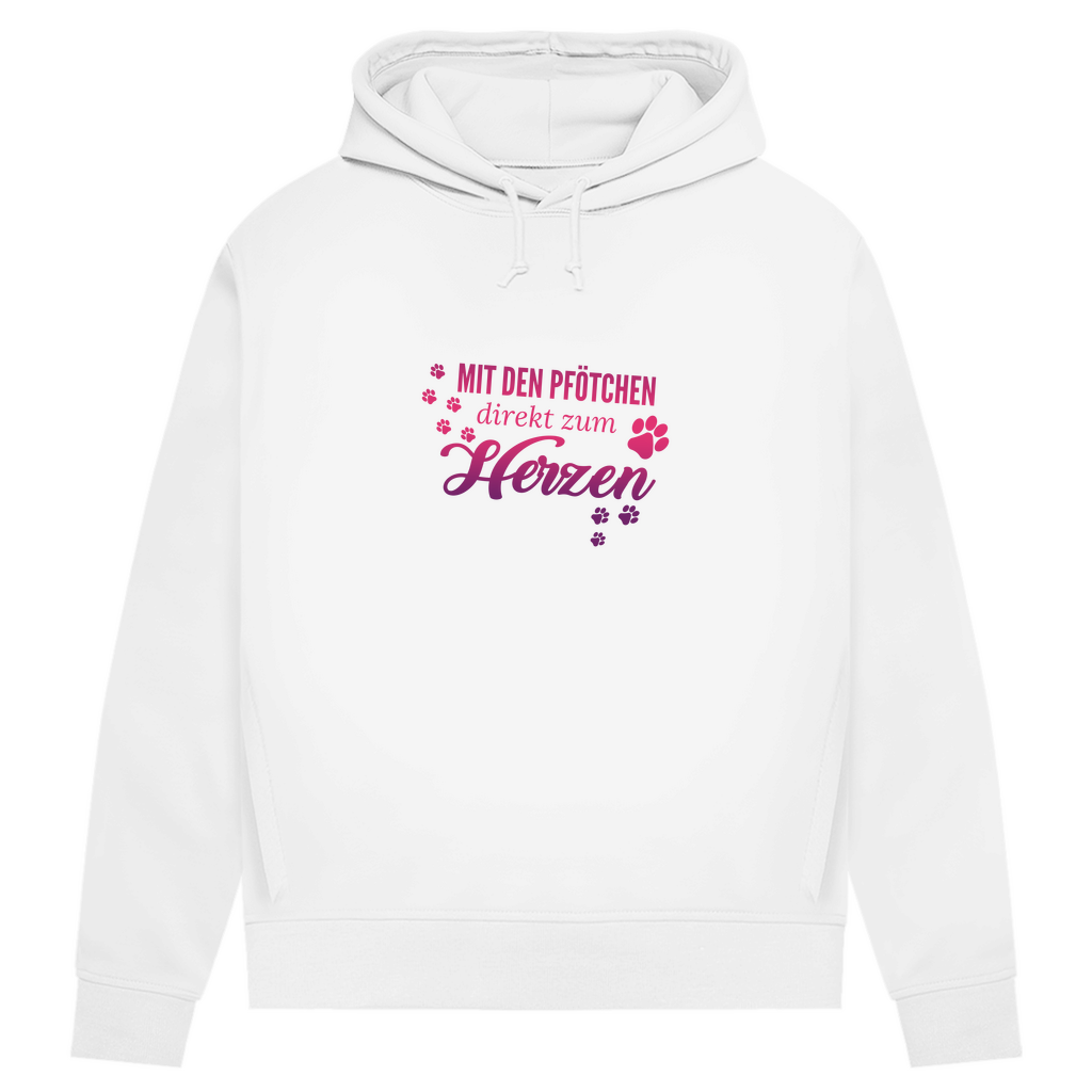 Direkt Zum Herzen - Bio-Hoodie für Damen