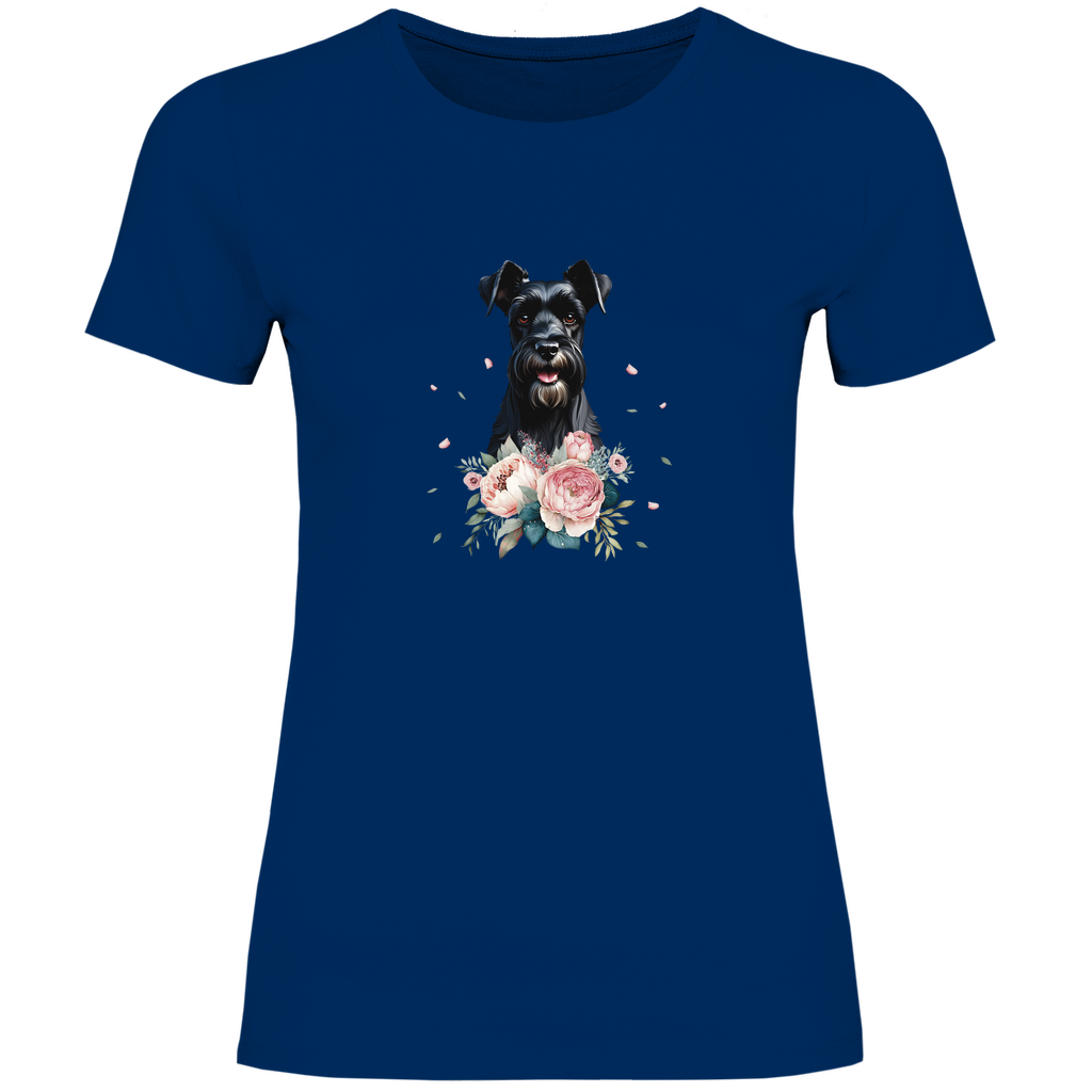 Flower Schnauzer - T-Shirt für Damen