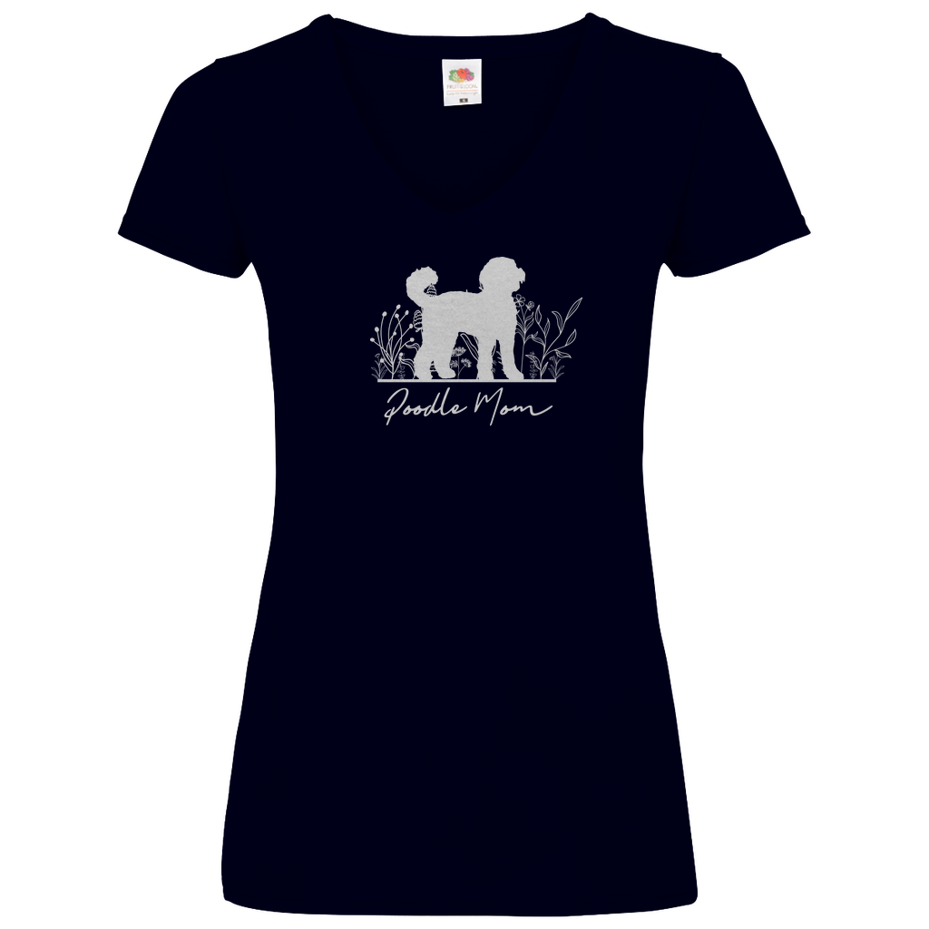 Pudel Mom - V-Shirt für Damen