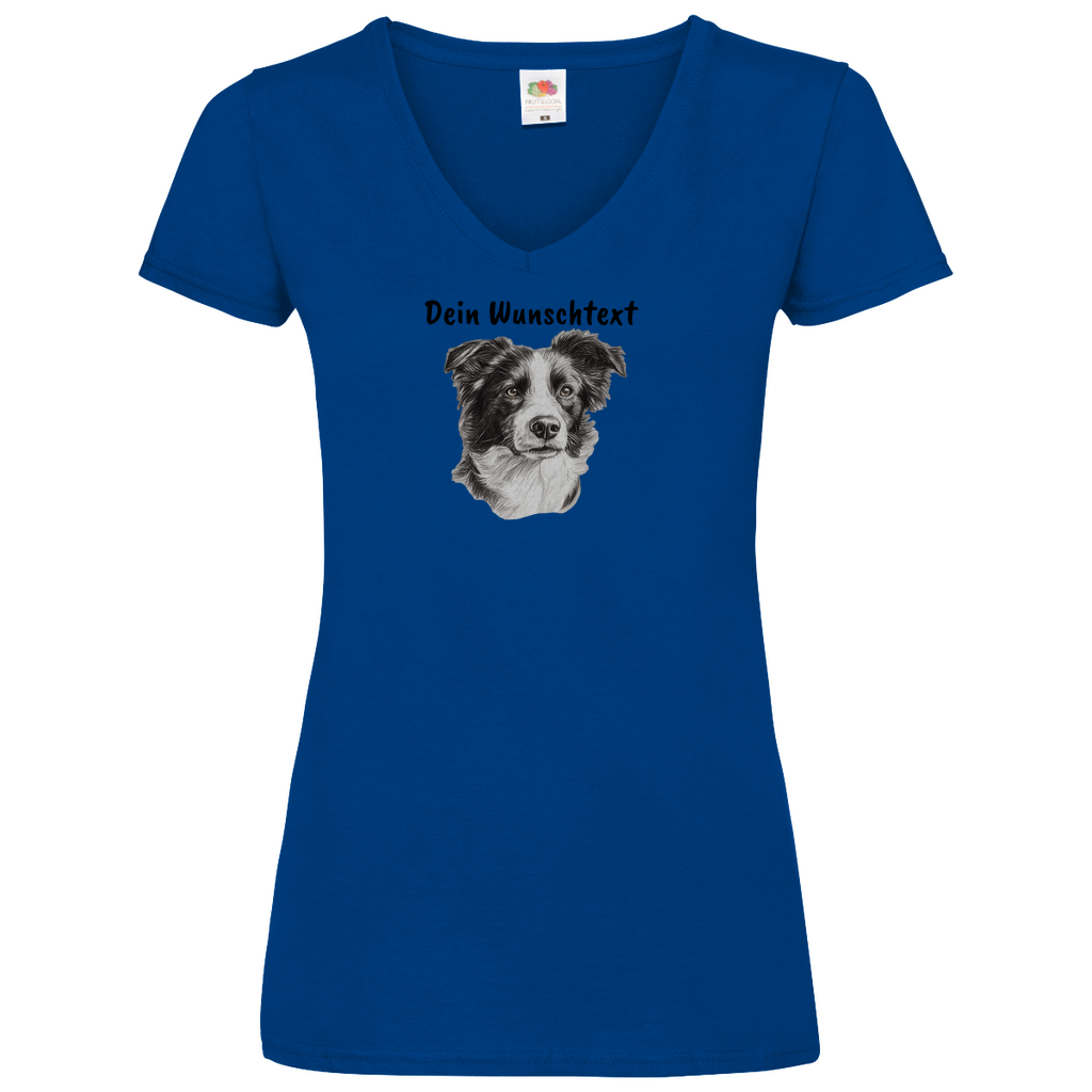 Fellfreund - V-Shirt für Damen- Dein Wunschtext
