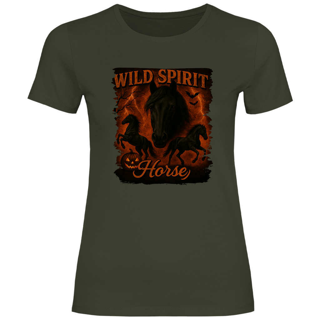 Black & Fire Horse - T-Shirt für Damen