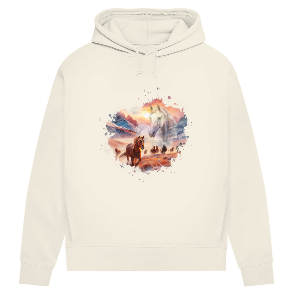 Liebe zu Pferden - Bio-Hoodie für Damen