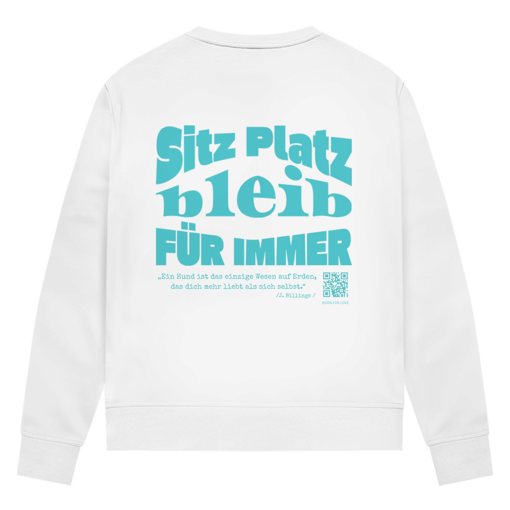 Dog Lover - Bio-Sweatshirt für Damen |Brustmotiv & Rückendruck