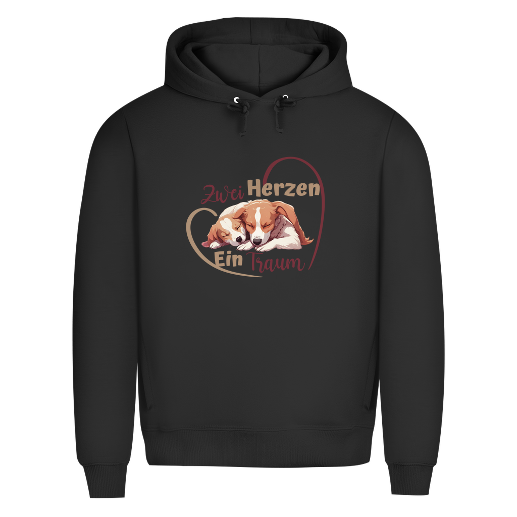Zwei Herzen- Bio-Hoodie für Herren