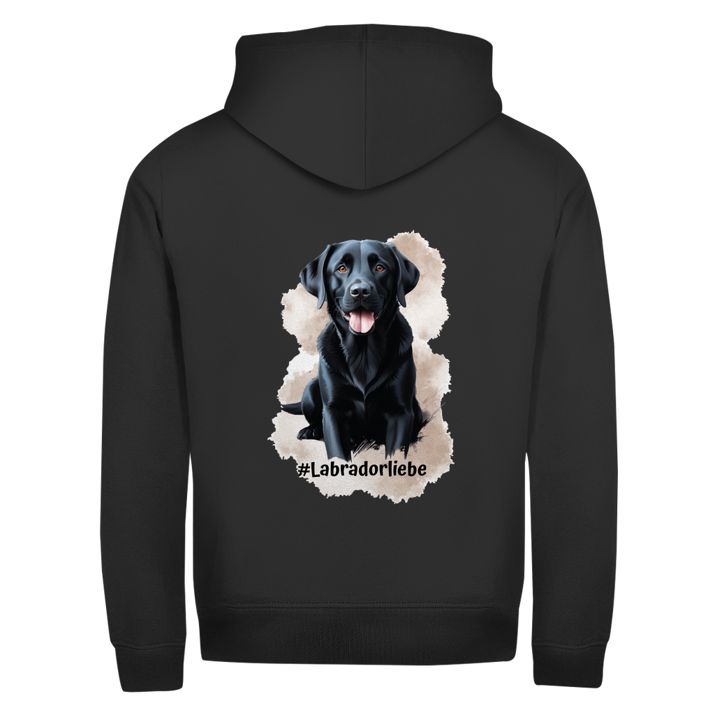 Labradorliebe- Zipper-Hoodie Unisex | Rückendruck