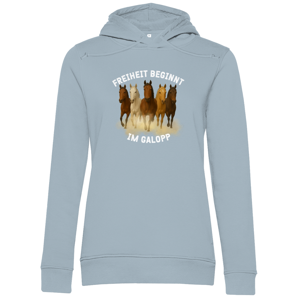 Galopp ist Freiheit - Bio-Hoodie für Damen
