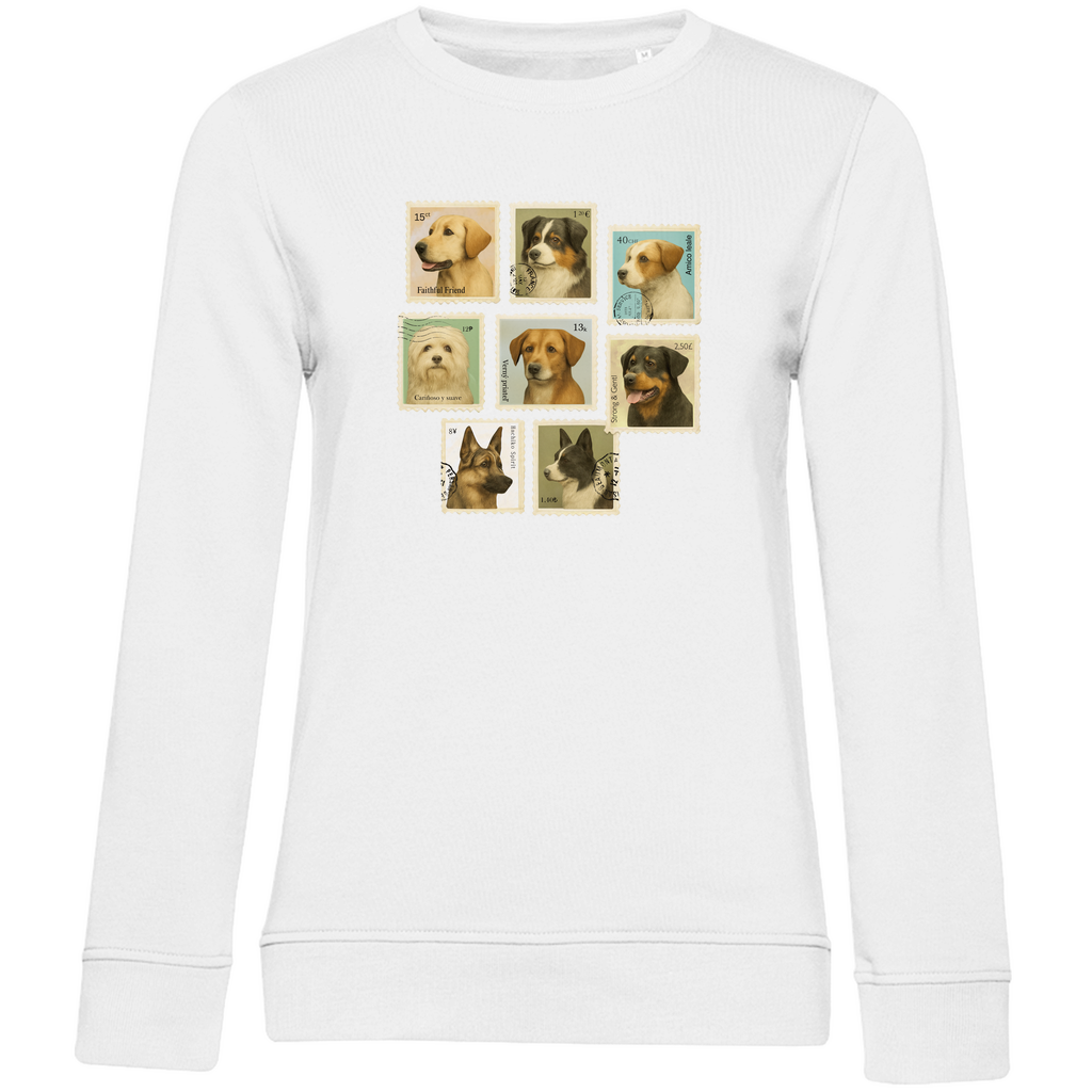 Briefmarken - Bio-Sweatshirt für Damen