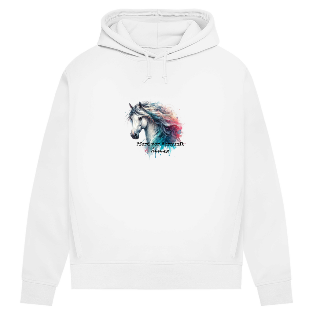 Pferd vor Vernunft - Bio-Hoodie für Damen