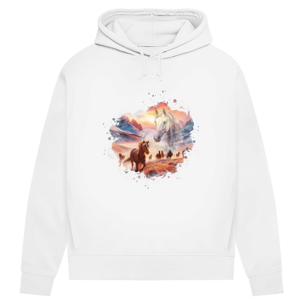 Liebe zu Pferden - Bio-Hoodie für Damen