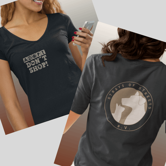 Rescue Emblem - V-Shirt für Frauen | Strays of Streets | Beidseitig