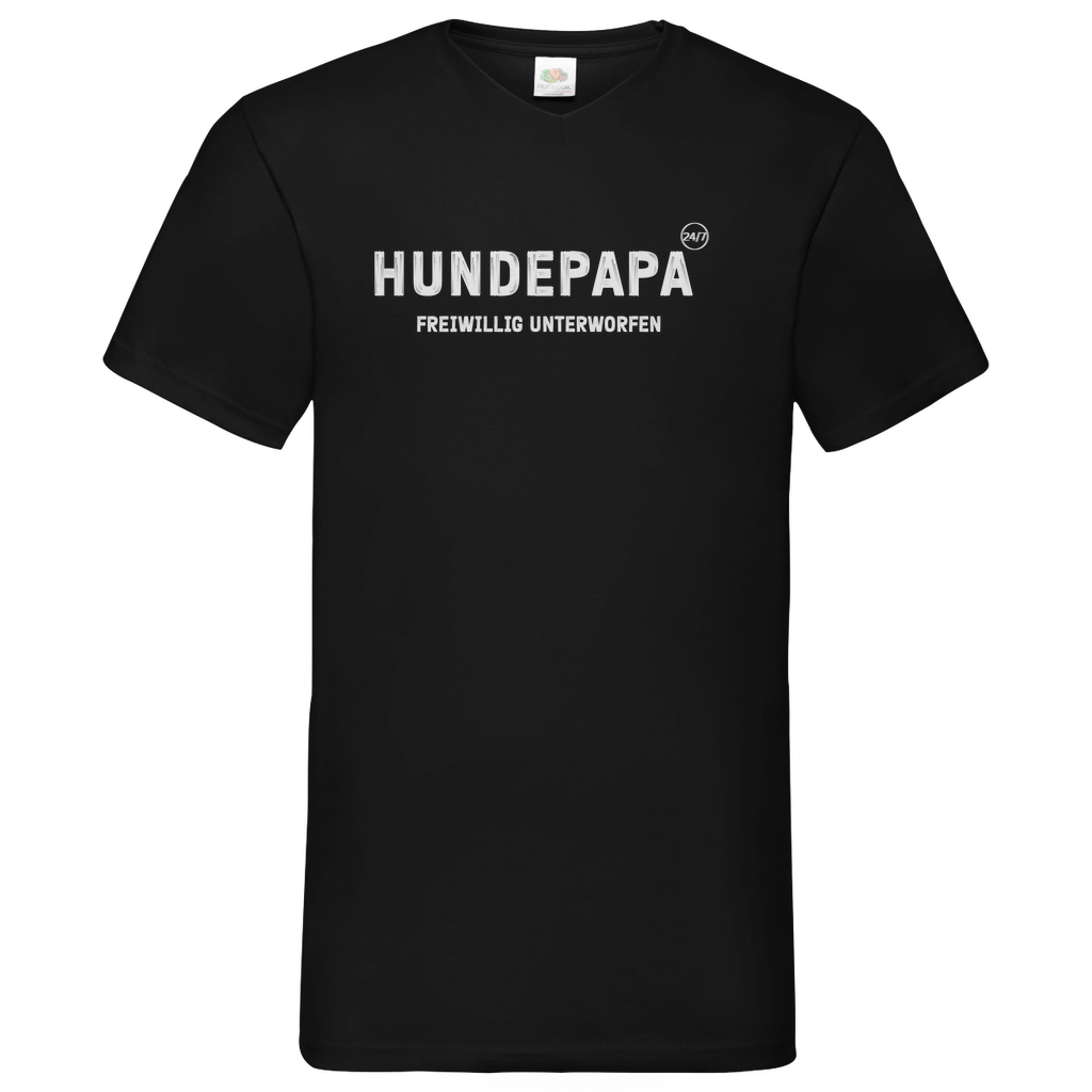 Hundepapa in Vollzeit - V-Shirt für Herren
