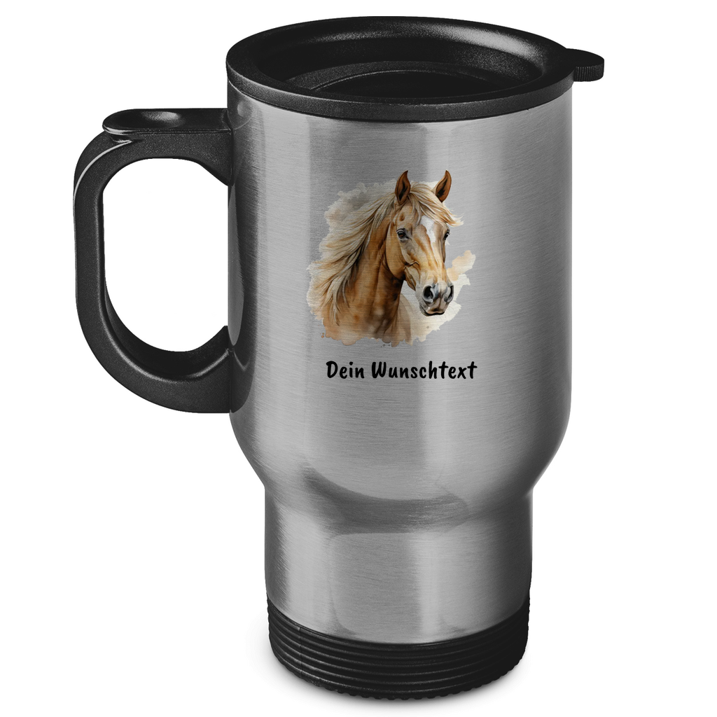 Edelstahl-Thermobecher - Pferdeliebe