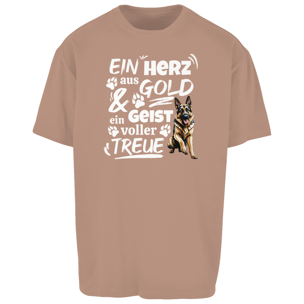 Herz aus Gold - Oversize T-Shirt - Unisex