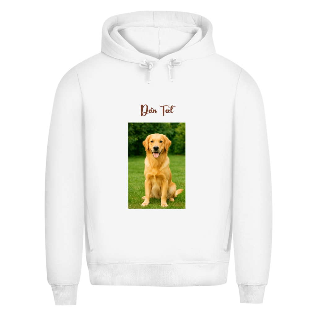 Personalisierter Hoodie mit Foto & Wunschtext – für Herren