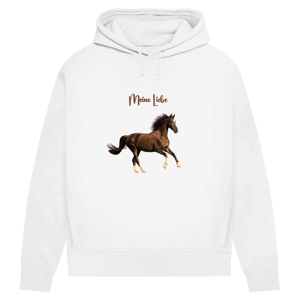 Personalisierter Damen Hoodie mit Pferdemotiv | Hintergrund wird entfernt