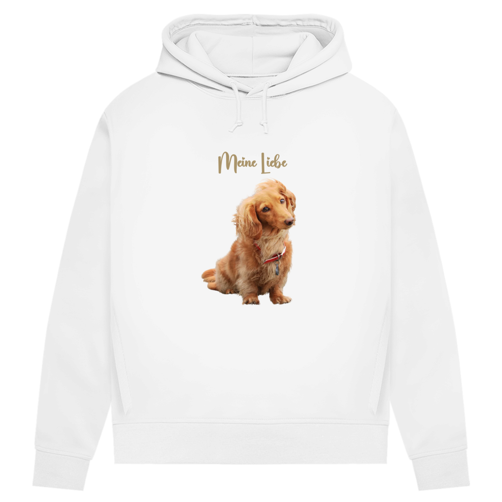 Personalisierter Damen Hoodie mit Hundemotiv | Hintergrund wird entfernt