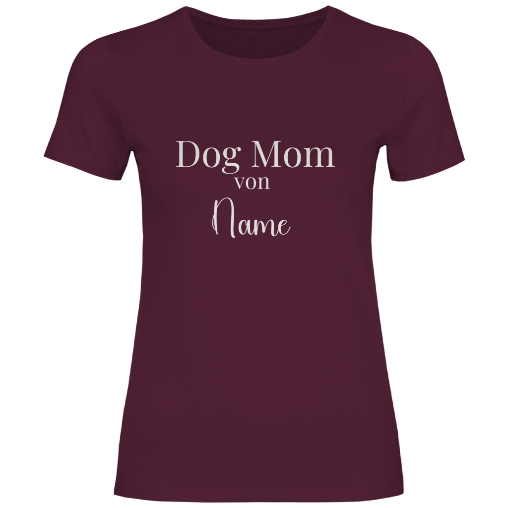 Personalisiertes Dog Mom T-Shirt für Damen