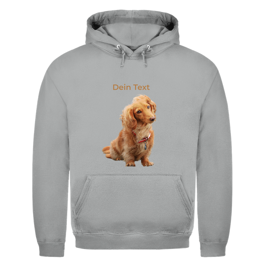 Personalisierter Hunde Hoodie für Herren mit Foto – Hintergrund wird entfernt