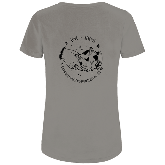 Love Rescues - T-Shirt für Damen | Caramelli | Beidseitig