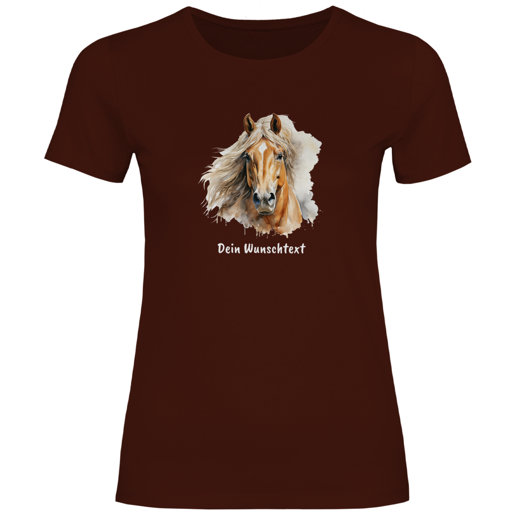 Pferdezeit - T-Shirt für Damen- Dein Wunschtext