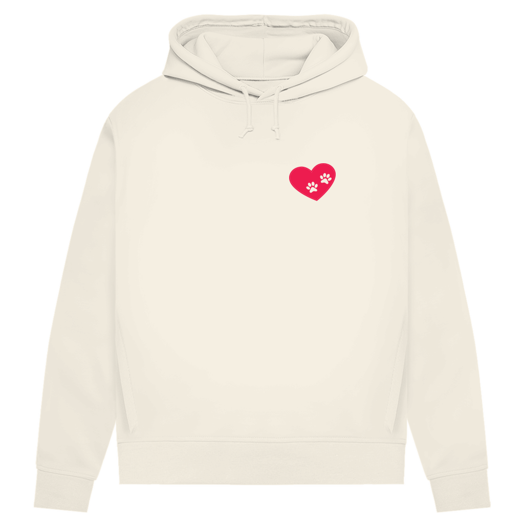 Pfötchen im Herz - Bio-Hoodie für Damen