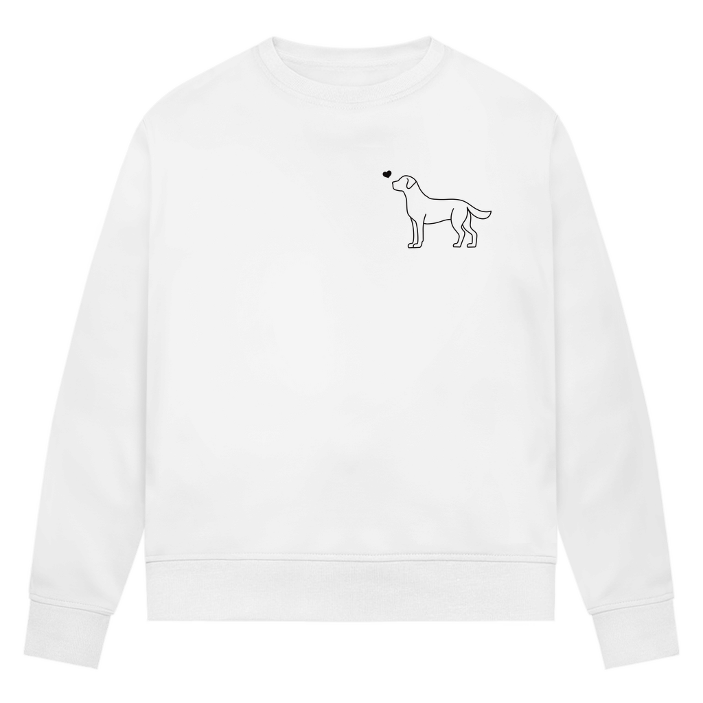 Labrador mit Herz - Bio-Sweatshirt für Damen