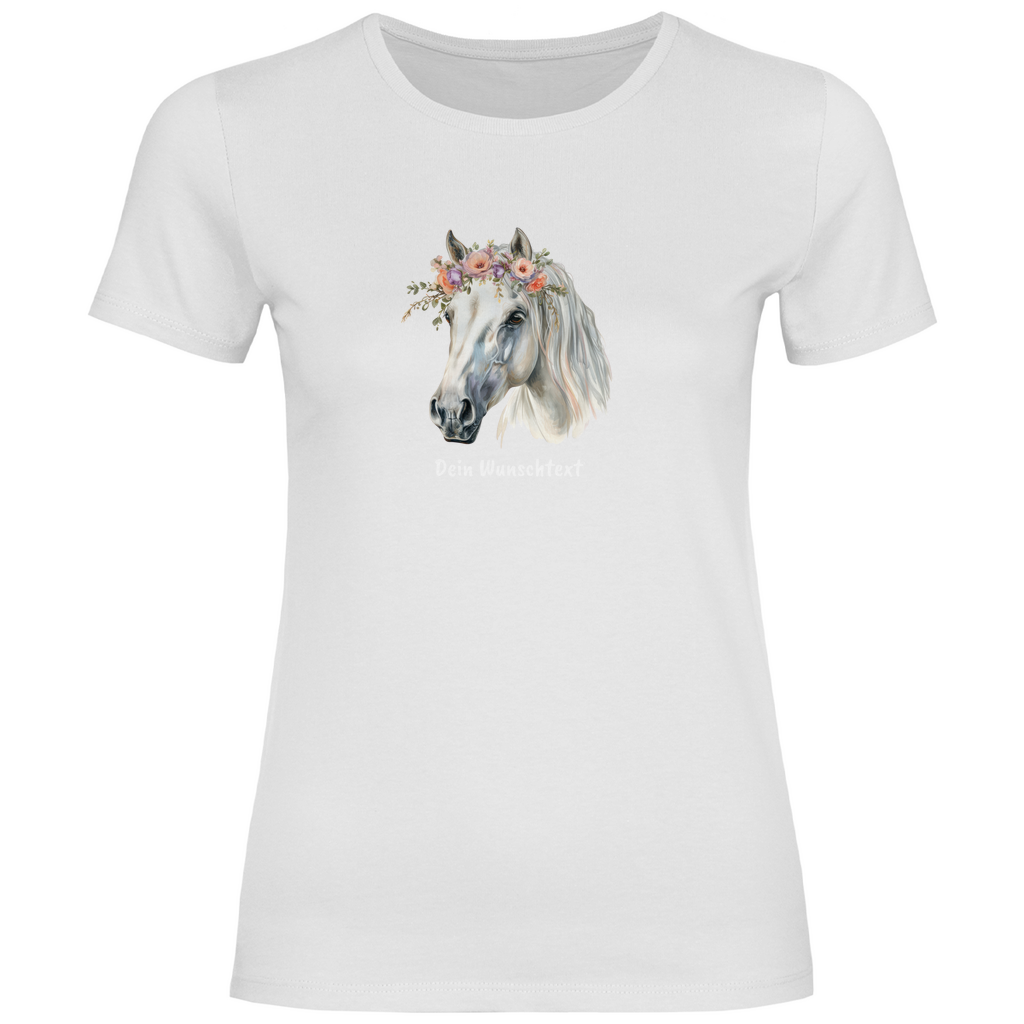 Pferdestolz - T-Shirt für Damen- Dein Wunschtext
