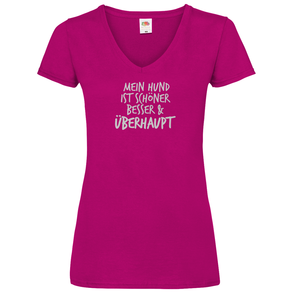 Mein Hund ist Besser - V-Shirt für Damen