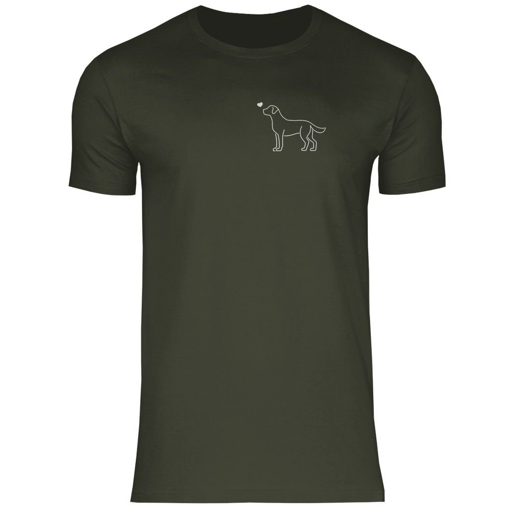 Labrador mit Herz - T-Shirt für Herren