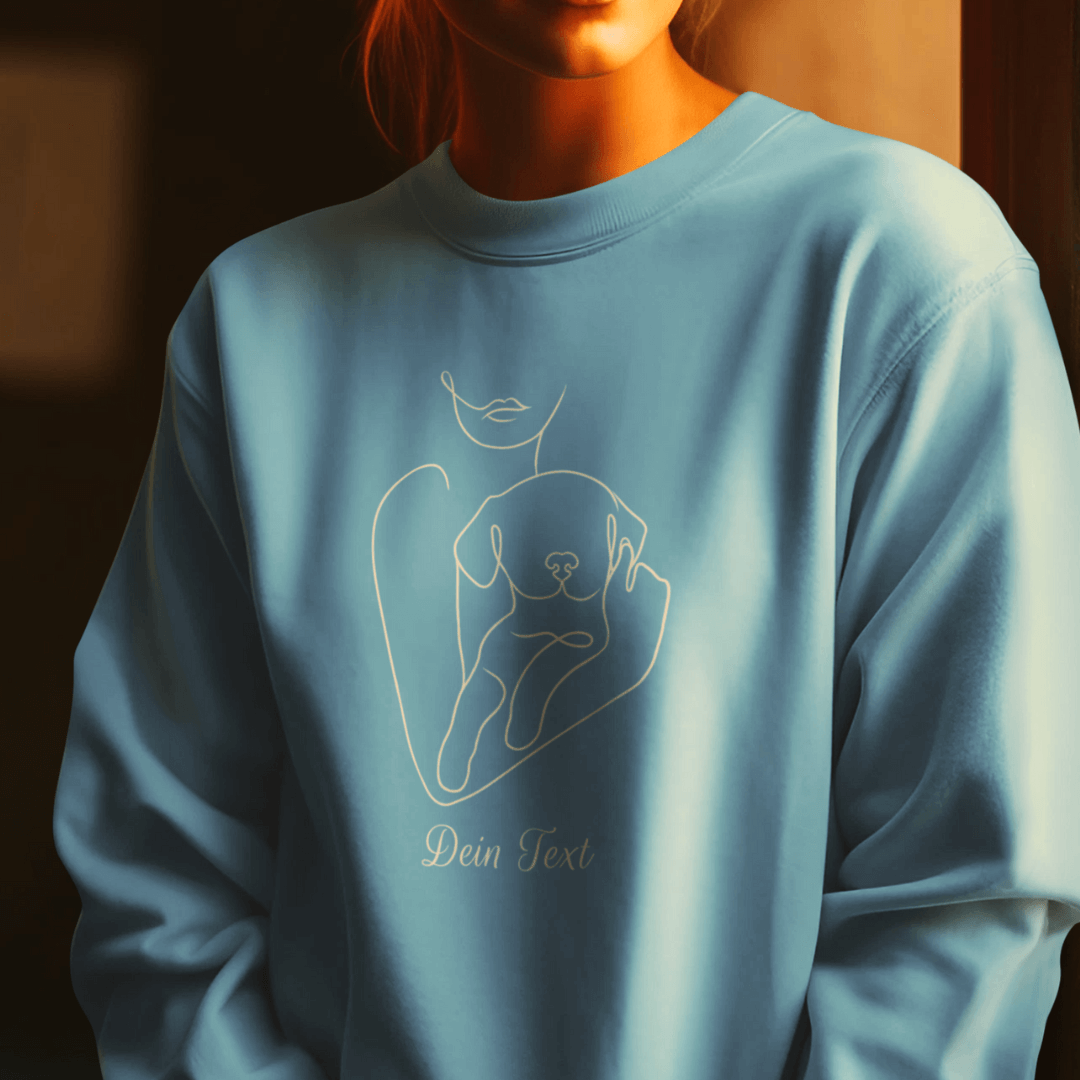 Bio-Sweatshirt für Damen mit Hund
