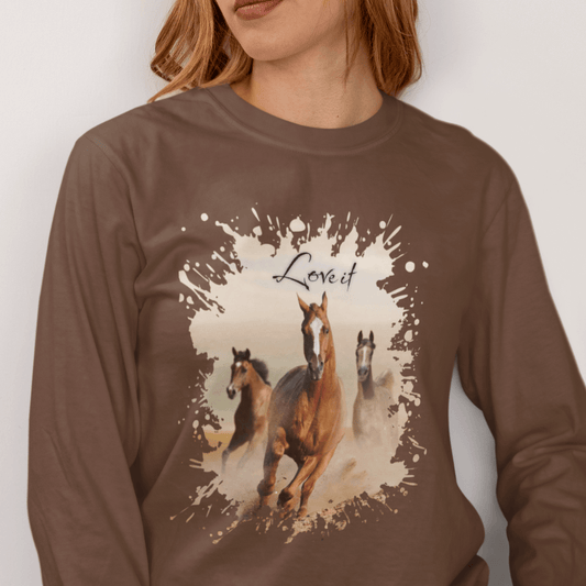 Pferdepower - Bio-Sweatshirt für Damen