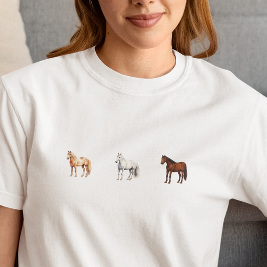 Pferde Trio - T-Shirt für Damen