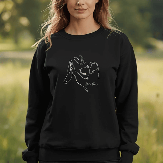 Wahre Liebe - Bio-Sweatshirt für Damen-Dein Wunschtext