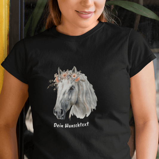 Pferdestolz - T-Shirt für Damen- Dein Wunschtext