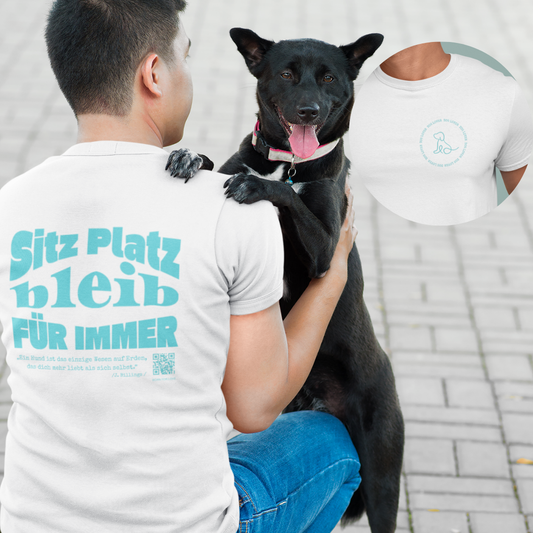 Dog Lover - T-Shirt für Herren |Brustmotiv & Rückendruck