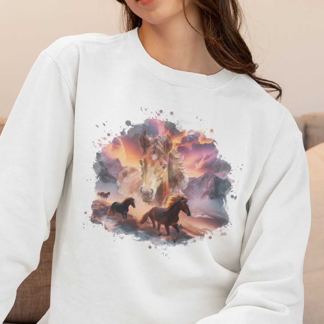 Magie der Pferde - Bio-Sweatshirt für Damen