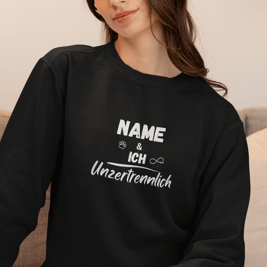 Unzertrennlich- Bio-Sweatshirt für Damen-Dein Wunschtext