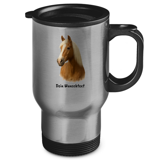 Edelstahl-Thermobecher - Pferdeliebe