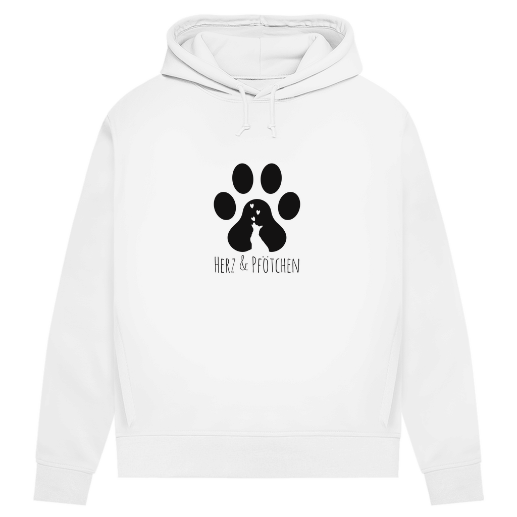 Herz und Pfötchen - Bio-Hoodie für Damen