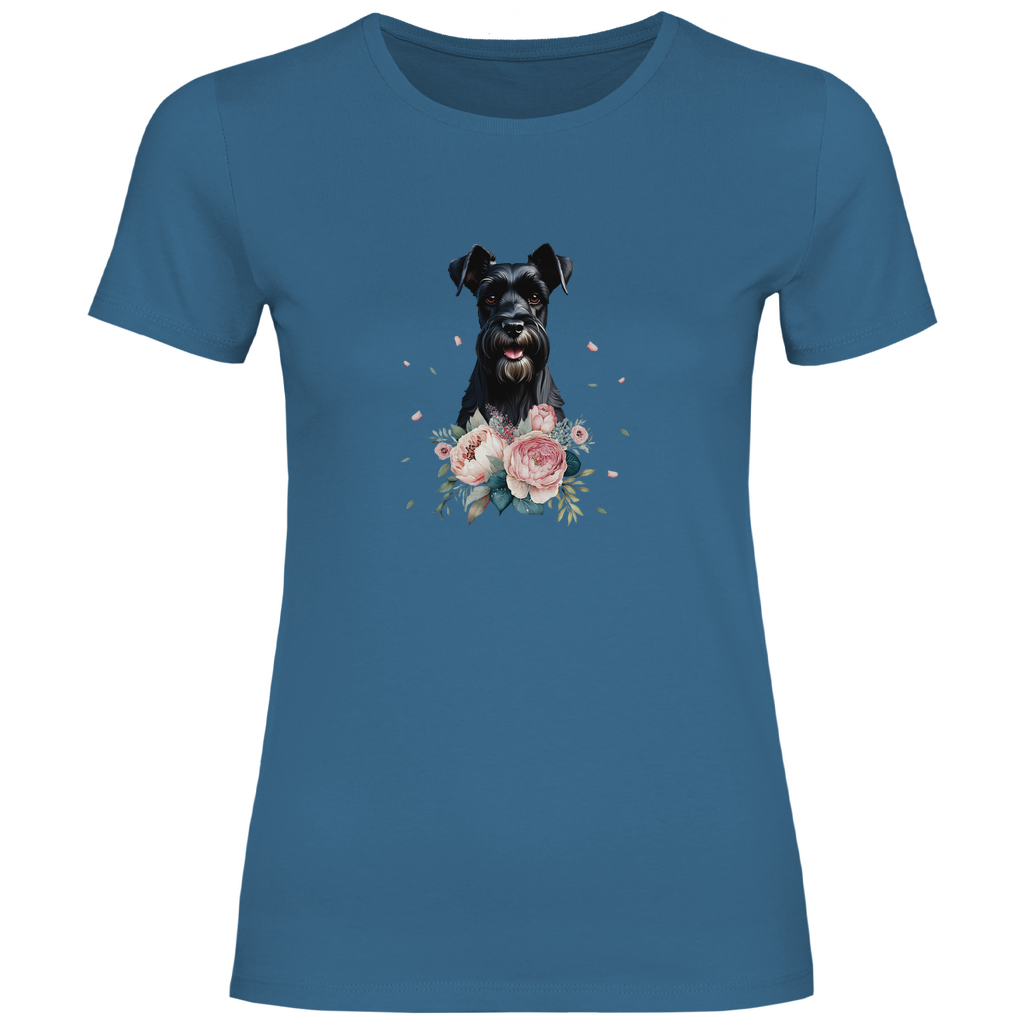 Flower Schnauzer - T-Shirt für Damen
