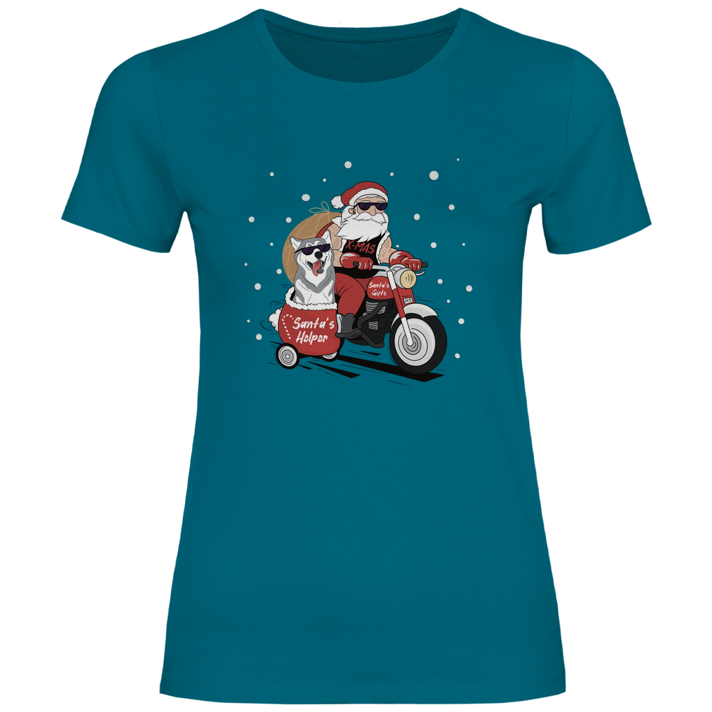 Biker Santa - T-Shirt für Damen