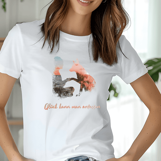 Glück kann man anfassen - T-Shirt für Damen