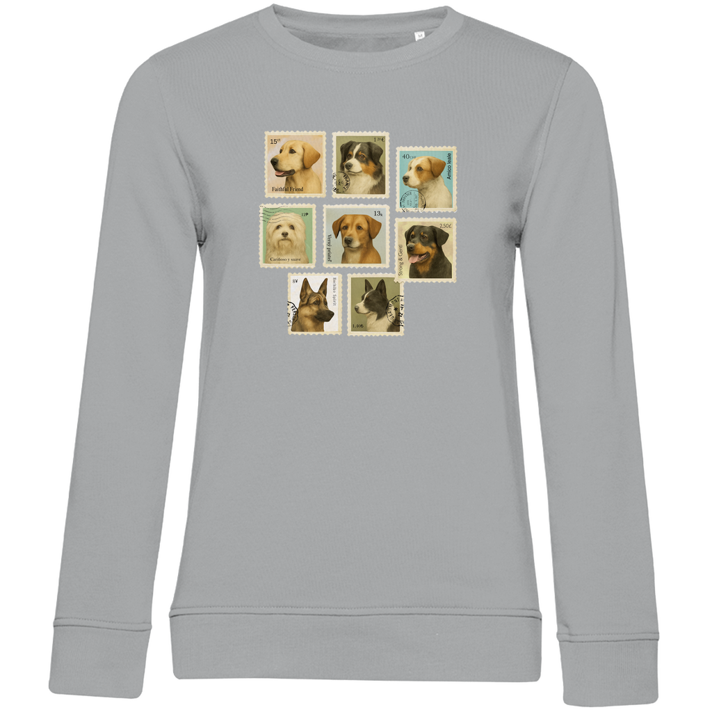 Briefmarken - Bio-Sweatshirt für Damen