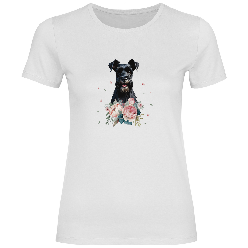 Flower Schnauzer - T-Shirt für Damen